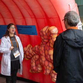 A walk through a giant colon at the Dell Medical School