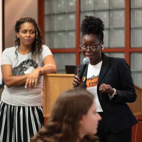 Tiffany Lewis and Thaïs Bass-Moore at the Leadership Summit