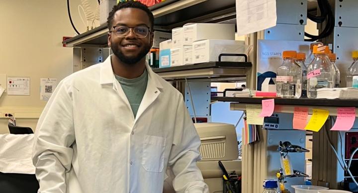 Joshua Ito in his lab